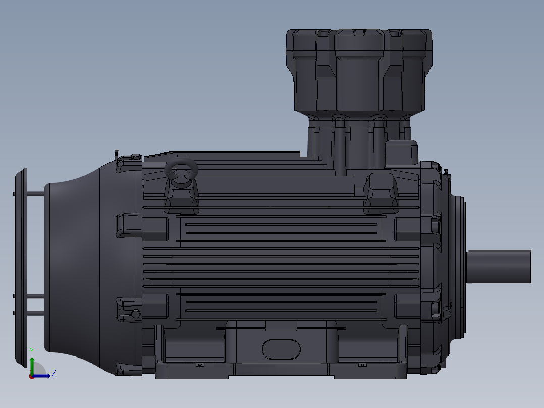 隔爆防爆电机Weg IEC W22_355M左视图