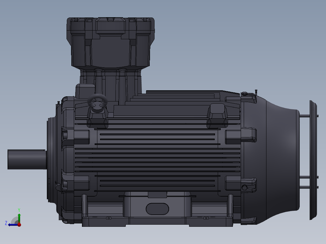 隔爆防爆电机Weg IEC W22_355M右视图