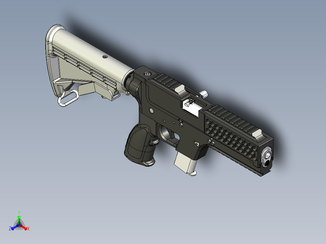 3011 卡宾枪 - .45 ACP by O-Town正等轴测图