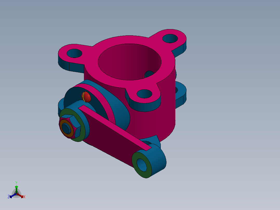 蝶阀正等轴测图