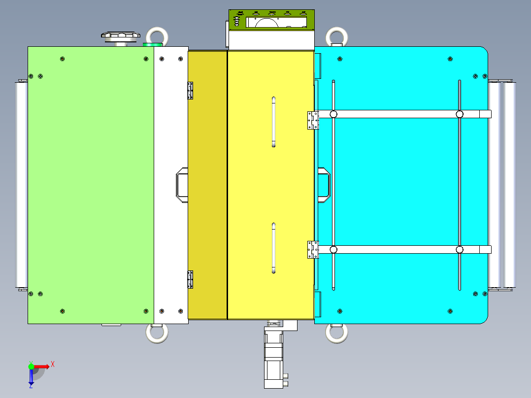 日本式自动化横切机(蜗轮蜗杆)俯视图