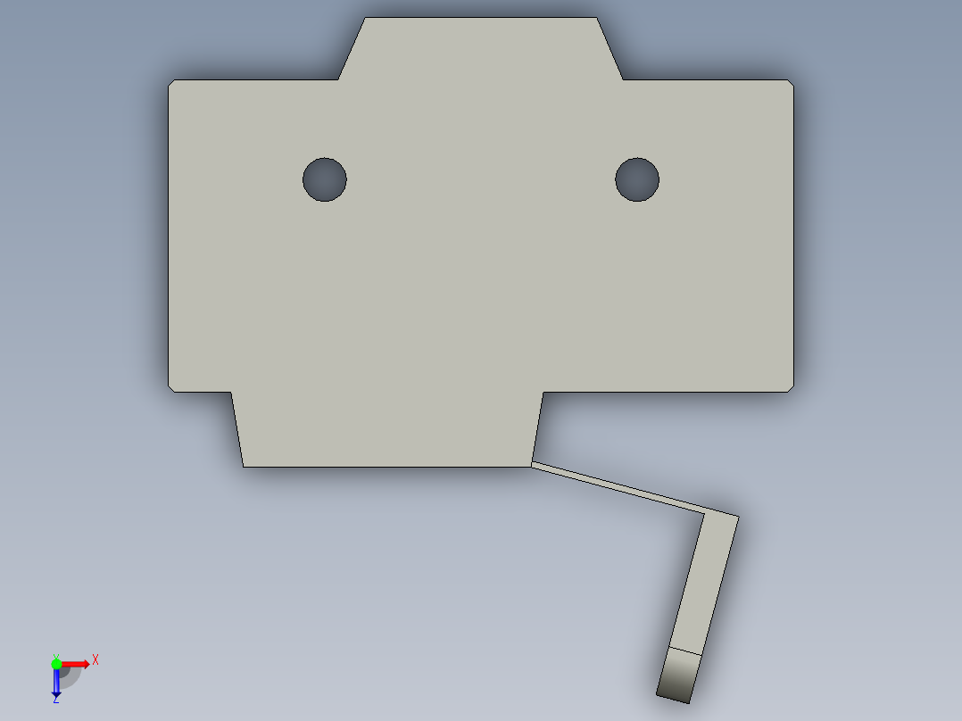 微动开关Z15GW2277-B俯视图