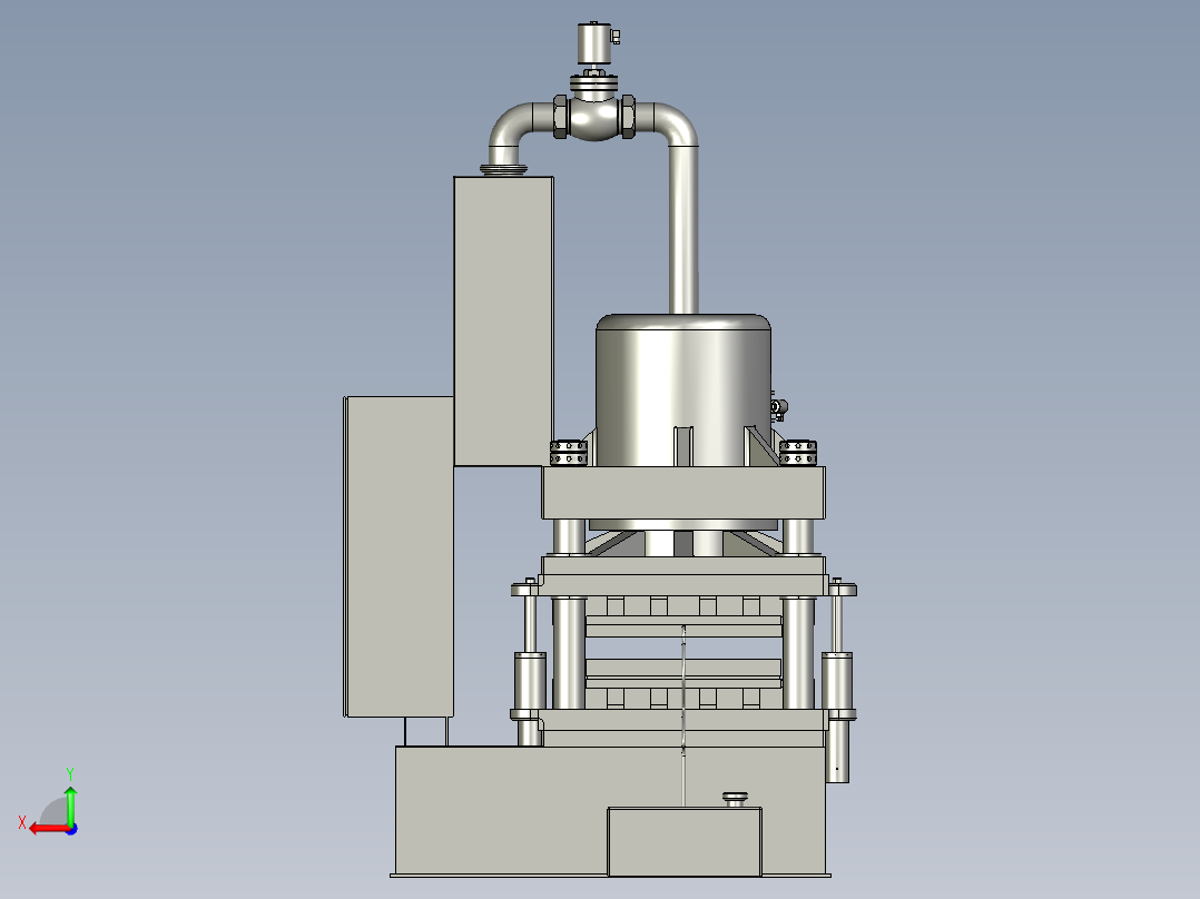 一种聚苯乙烯泡沫板生产用板材成型机后视图