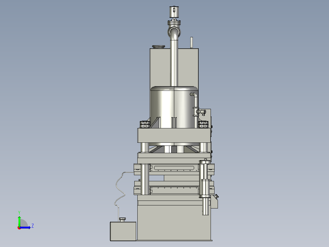 一种聚苯乙烯泡沫板生产用板材成型机左视图