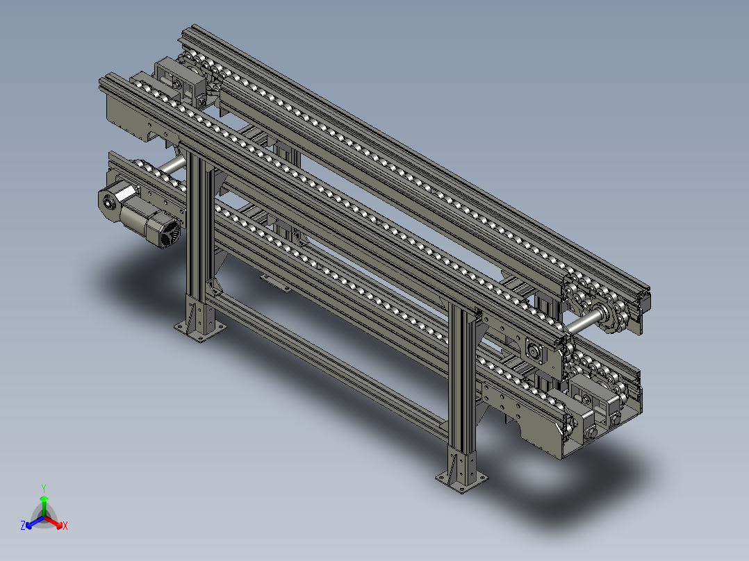 德恩普-倍速链输送机2M主视图