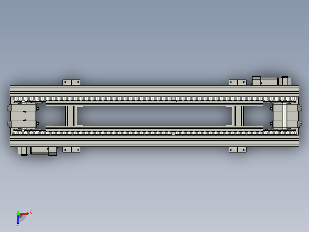 德恩普-倍速链输送机2M俯视图