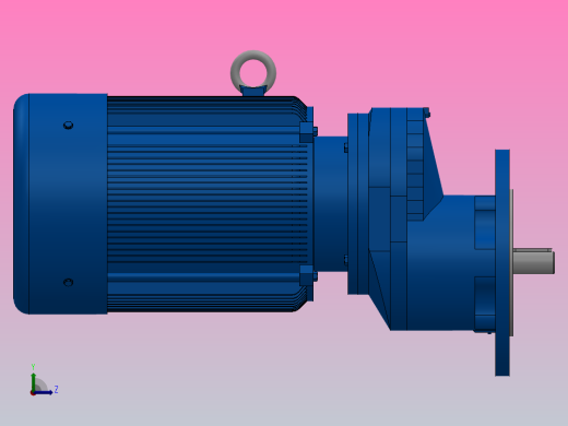 RXF57法兰轴伸式安装斜齿轮减速机RX57-Y1.1-4P-90S-M1-0°-Φ200左视缩略图