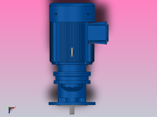 RXF57法兰轴伸式安装斜齿轮减速机RX57-Y1.1-4P-90S-M1-0°-Φ200俯视缩略图
