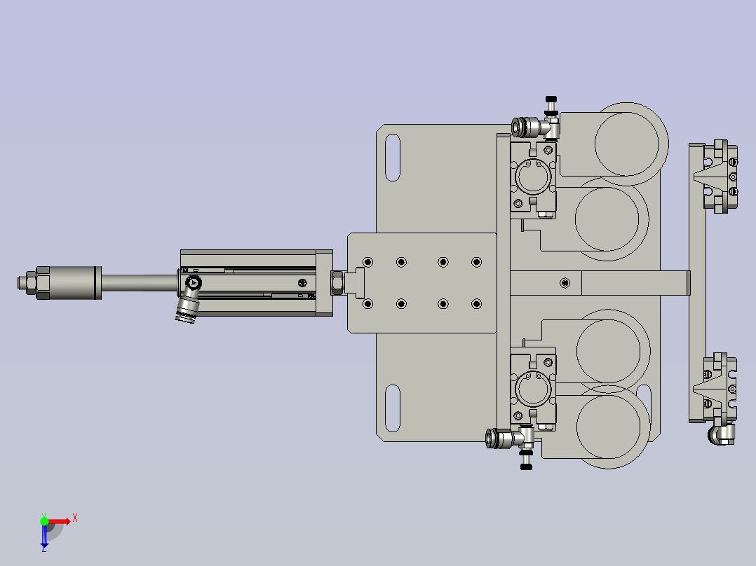 2018SOLIDWORKS0400Z刷顺编织工位俯视图