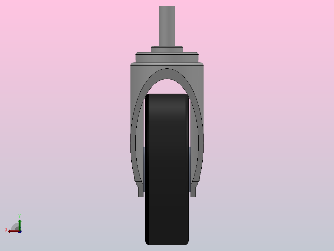 Z12-03-125-362B中重型轮[Z12-03-150-362B]脚轮后视图