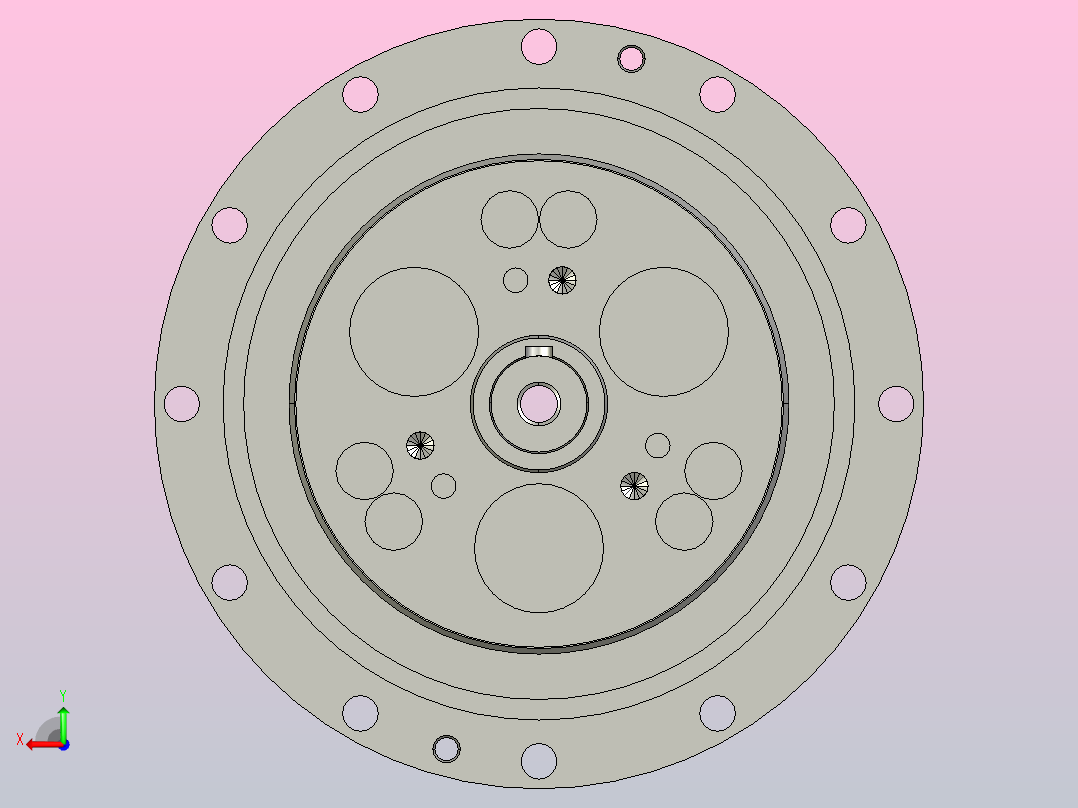 RV减速器常规产品外形图ZD-280BX-   -RVE-B-B-35X58L170-3001后视图