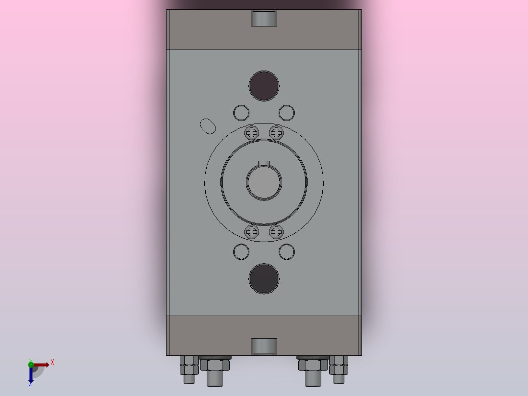 CRQ2薄型摆动气缸[CRQ2BW30-90C]俯视图