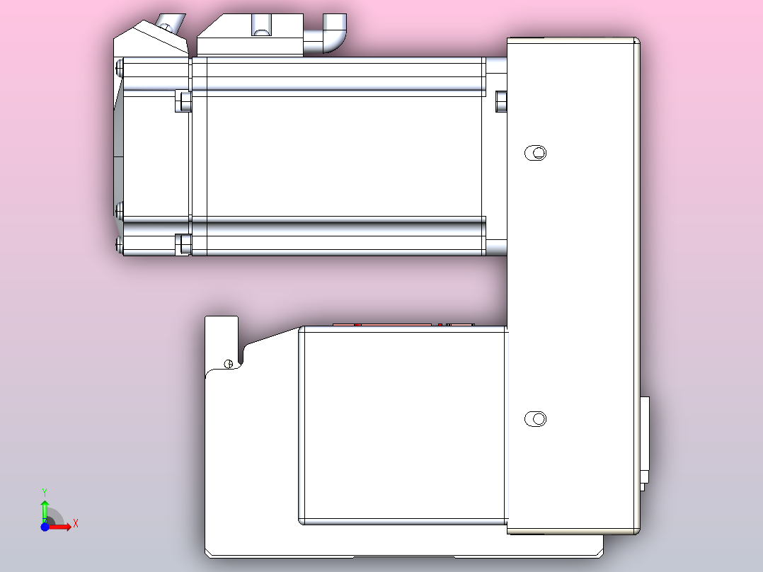 皮带直线轴半封闭可选导轨TPA-HNB-120D-110-L2800-RU-Y-P40-N3前视图