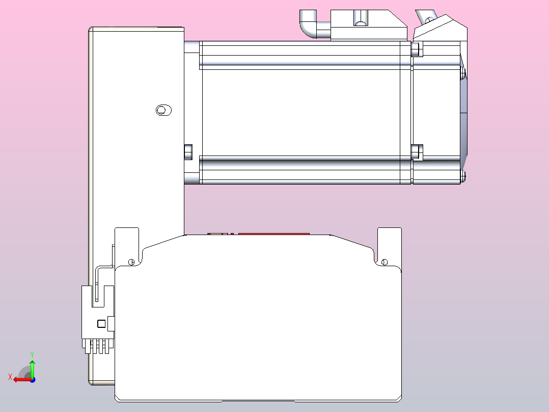 皮带直线轴半封闭可选导轨TPA-HNB-120D-110-L2800-RU-Y-P40-N3后视图