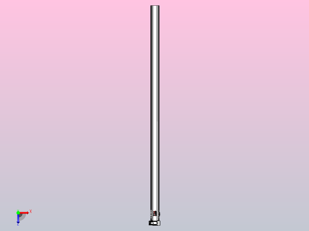 皮带直线轴半封闭可选导轨TPA-HNB-120D-110-L2800-RU-Y-P40-N3俯视图