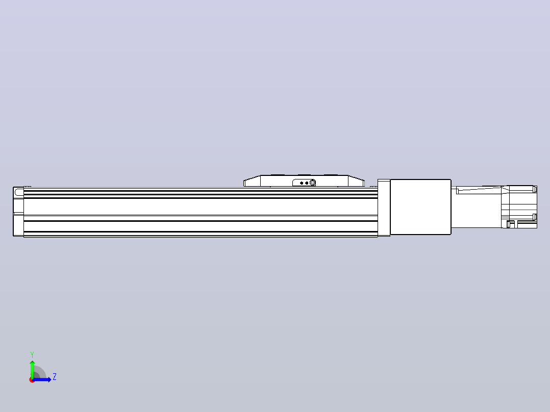 滚珠丝杠直线轴内置导轨TPA-GCR-50-1210C-L200-M-M10-N3左视图
