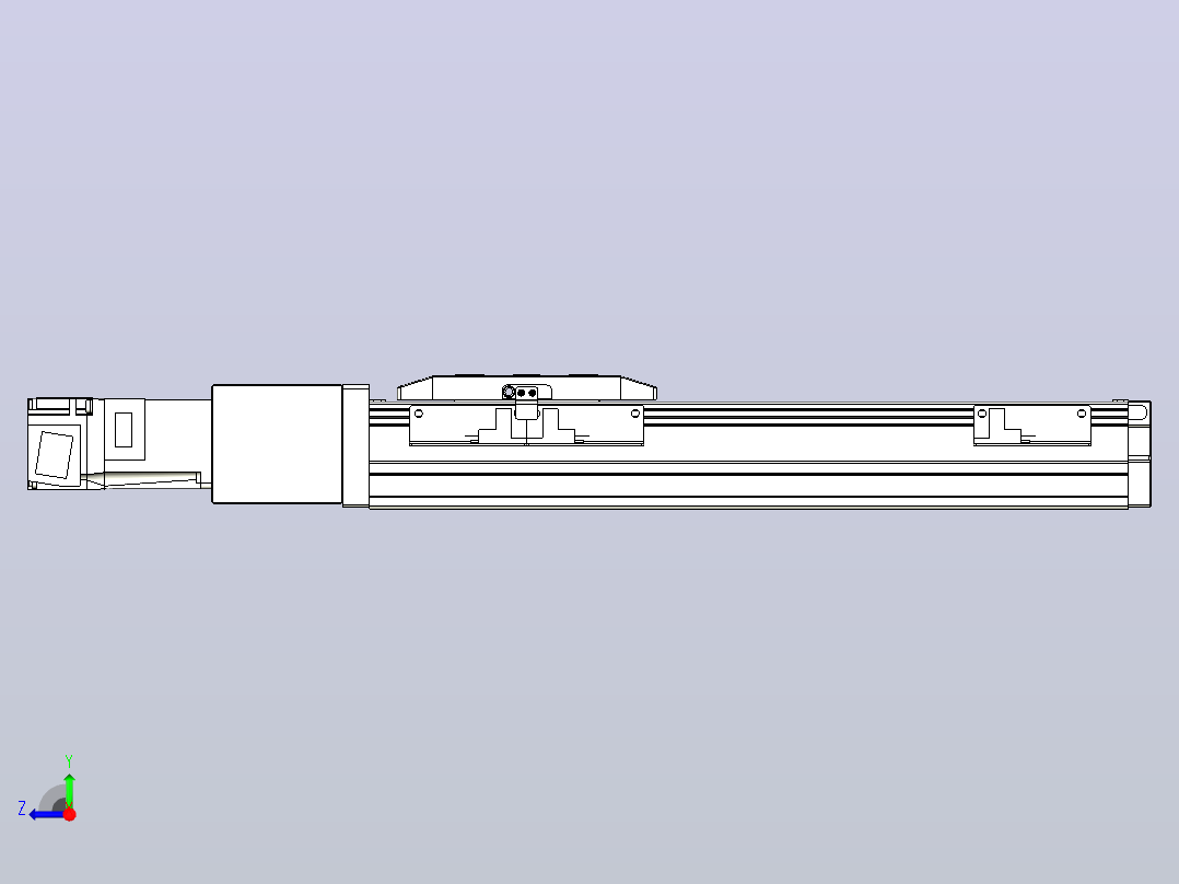 滚珠丝杠直线轴内置导轨TPA-GCR-50-1210C-L200-M-M10-N3右视图