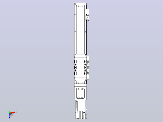 滚珠丝杠直线轴内置导轨TPA-GCR-50-1210C-L200-M-M10-N3俯视缩略图