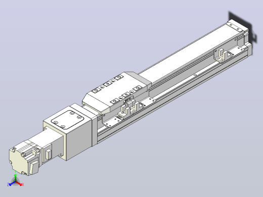 滚珠丝杠直线轴内置导轨TPA-GCR-50-1210C-L200-M-M10-N3正等轴测缩略图