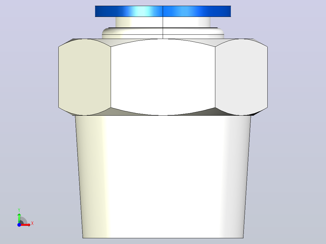 PC 螺纹直通[PC04-02] (2)前视图