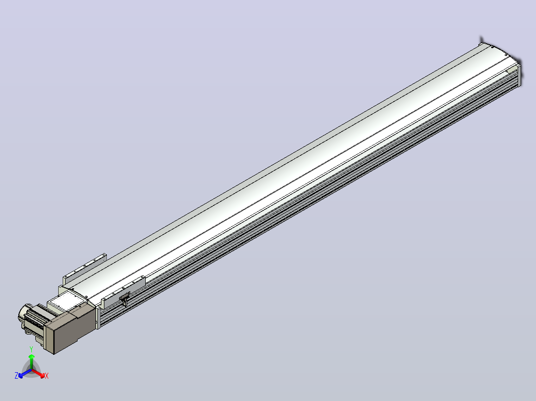 皮带直线轴半封闭可选导轨TPA-HNB-220D-176-L1950-MR-C-P1K-N3主视图