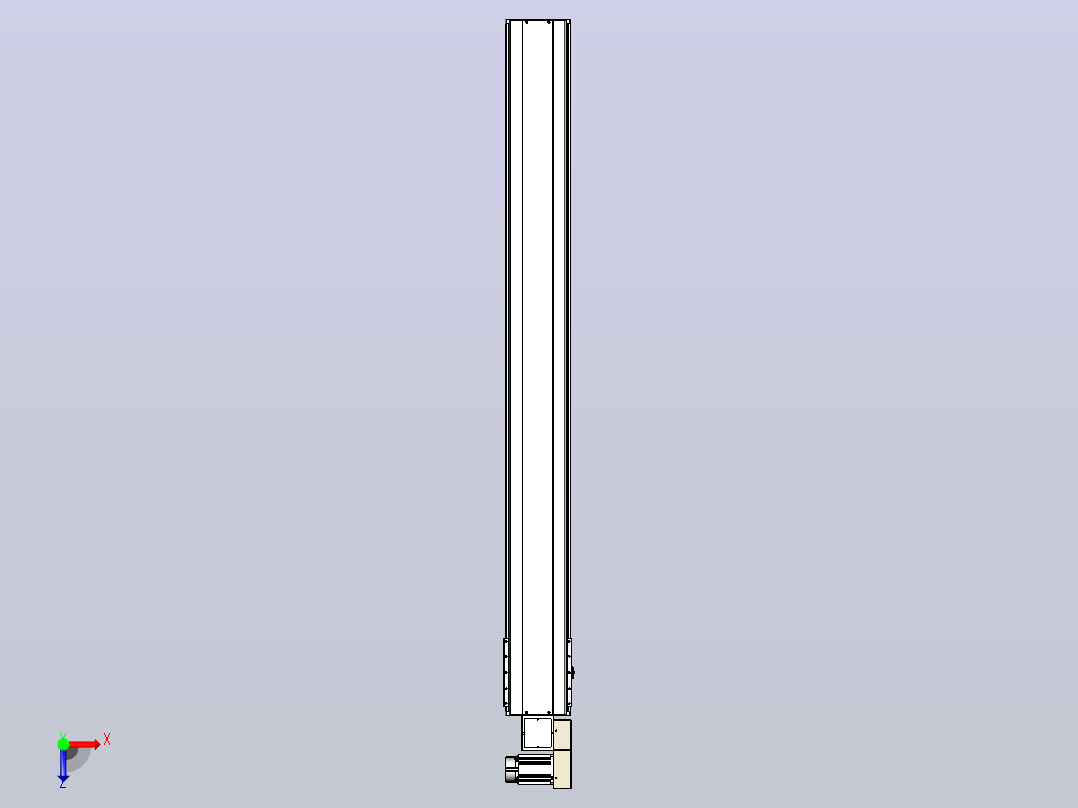皮带直线轴半封闭可选导轨TPA-HNB-220D-176-L1950-MR-C-P1K-N3俯视图