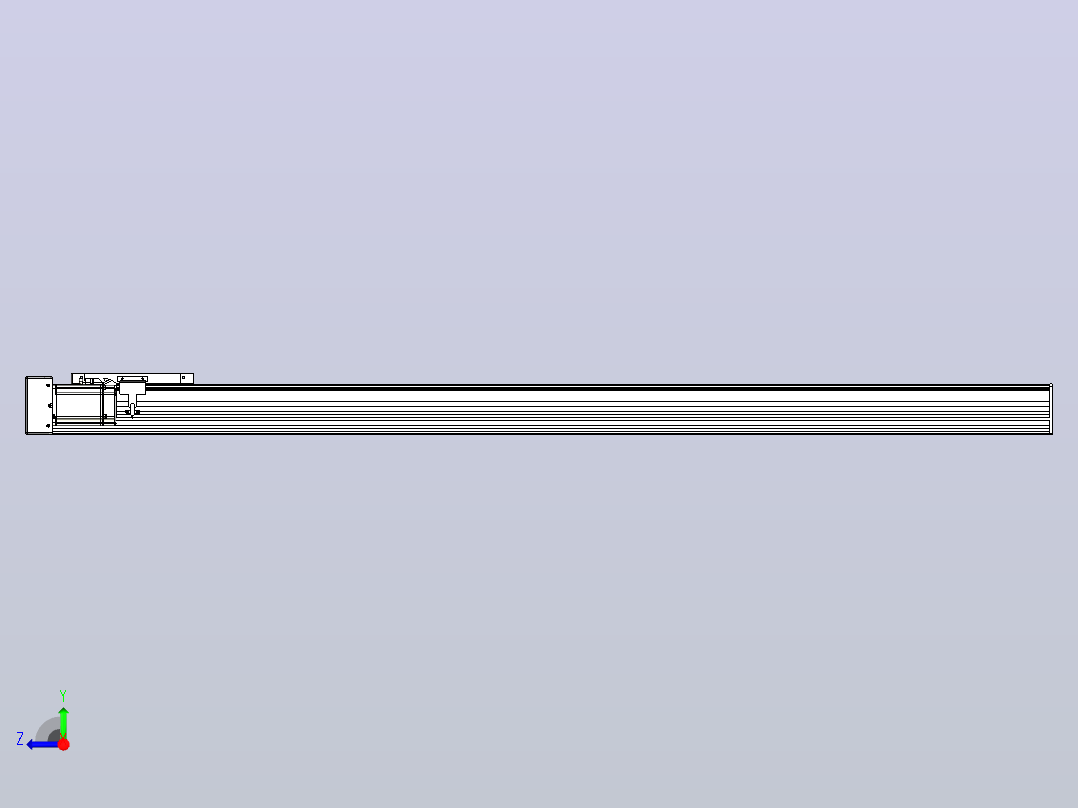 滚珠丝杠直线轴带导轨全封闭TPA-HCR-202D-2510C-L1650-MR-C-P75-N3右视图