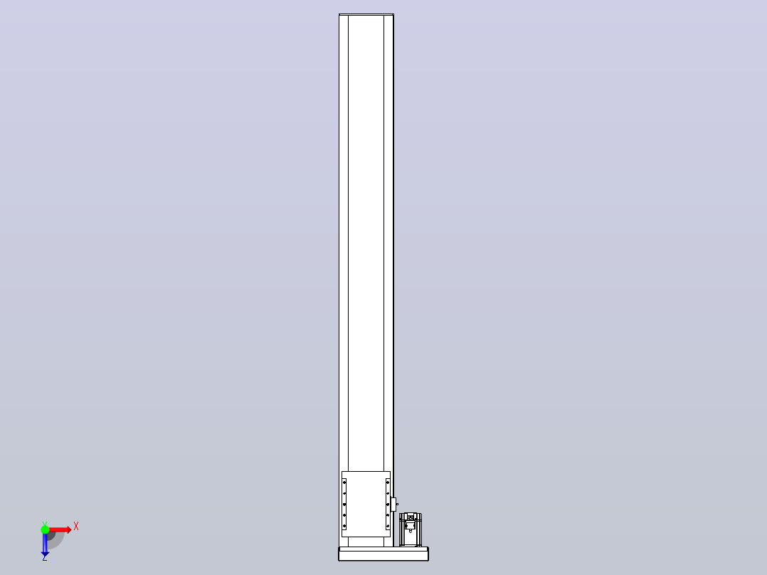 滚珠丝杠直线轴带导轨全封闭TPA-HCR-202D-2510C-L1650-MR-C-P75-N3俯视图