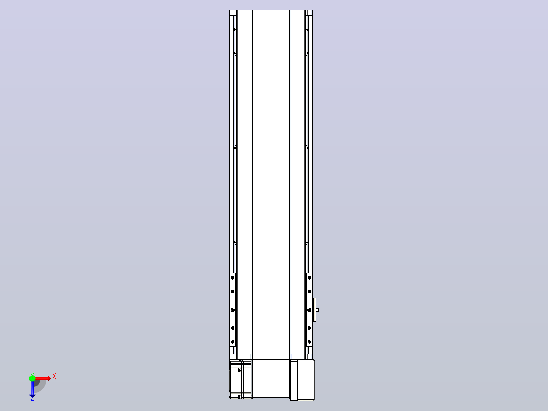 皮带直线轴半封闭可选导轨TPA-HNB-175D-140-L450-RP-C-P75-N3俯视图