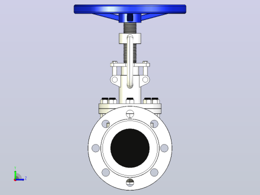 J41W-40R法兰连接截止阀[J41W-40R]DN125左视缩略图
