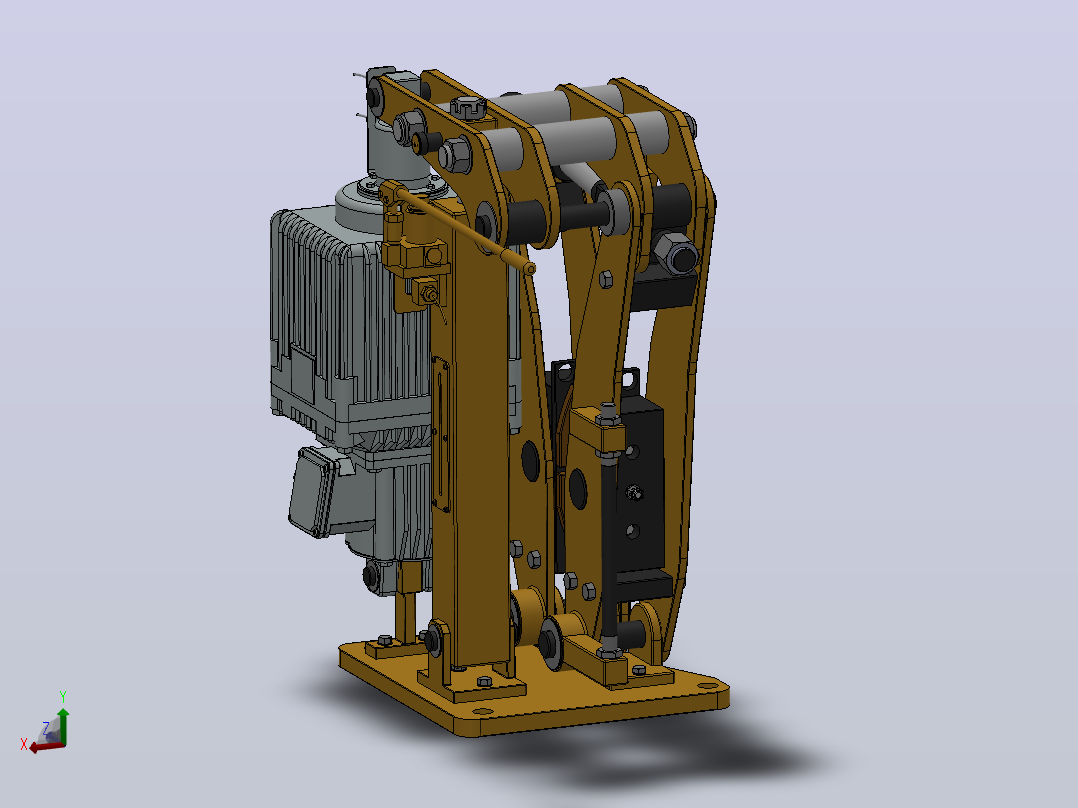 YP31系列电力液压盘式制动器YP31-1250-500×30-ⅡB-CL.RL.WL.HL主视图