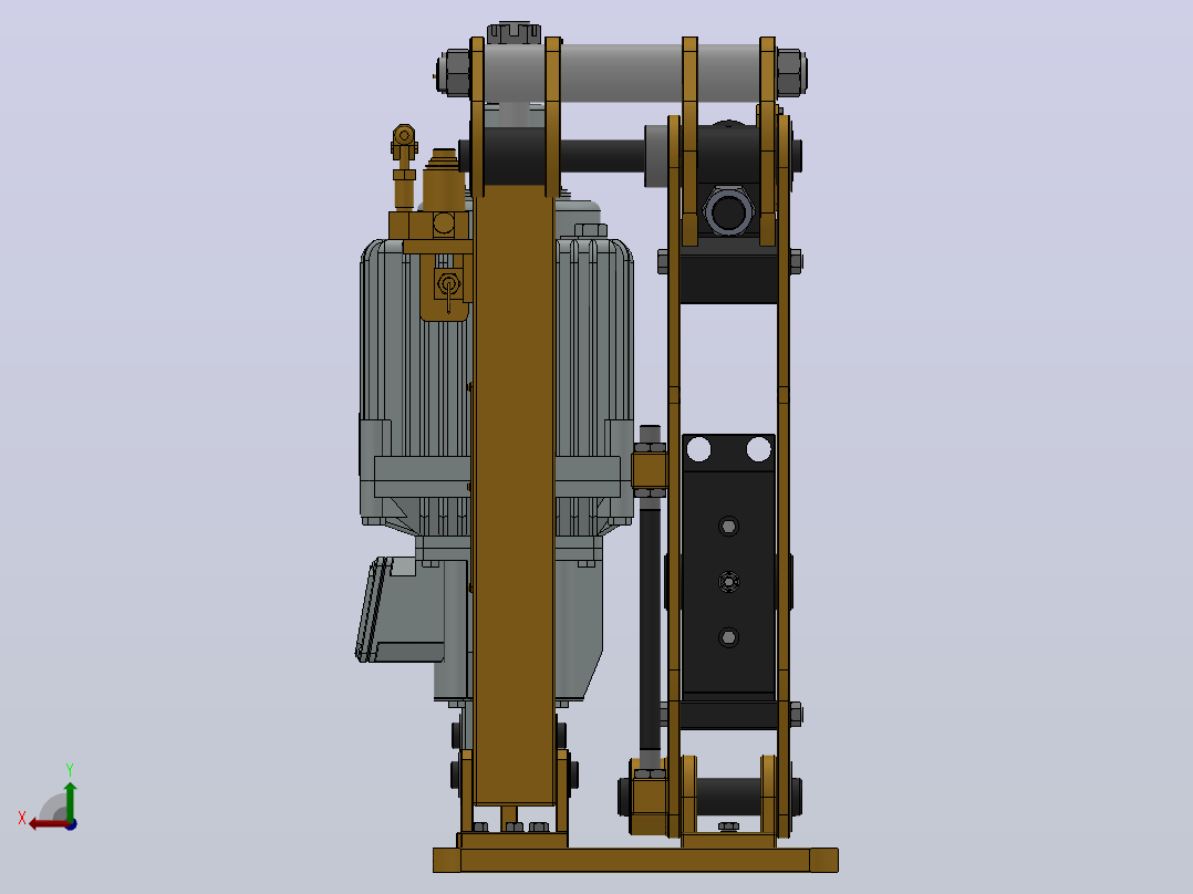 YP31系列电力液压盘式制动器YP31-1250-500×30-ⅡB-CL.RL.WL.HL后视图