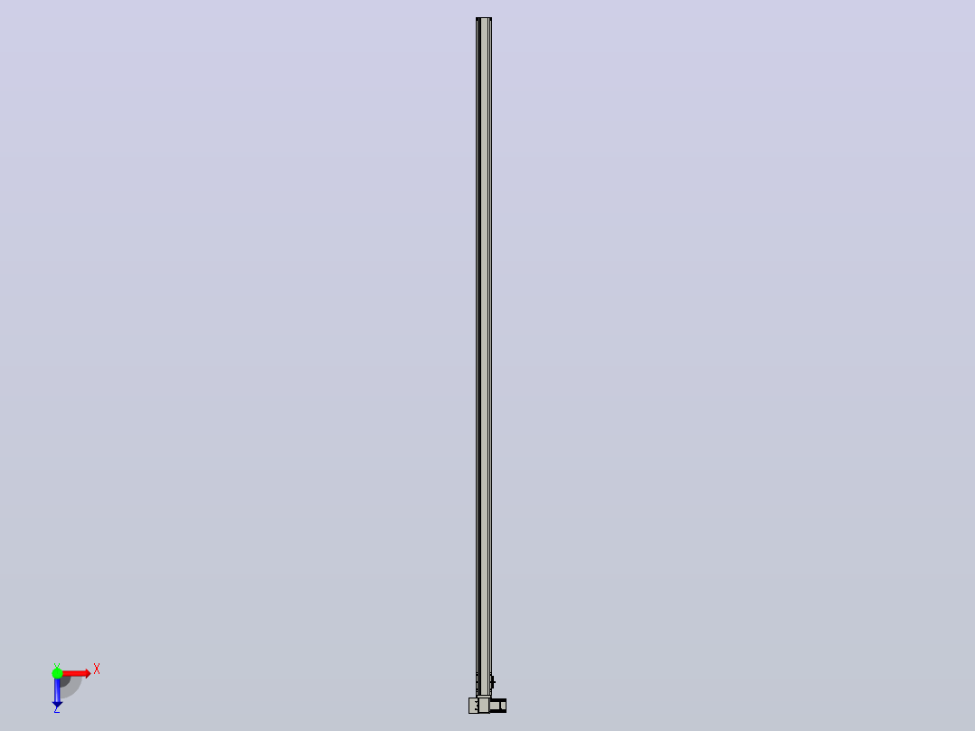 皮带直线轴半封闭可选导轨TPA-HNB-65S-90-L2700-LP-C-P10-N3俯视图