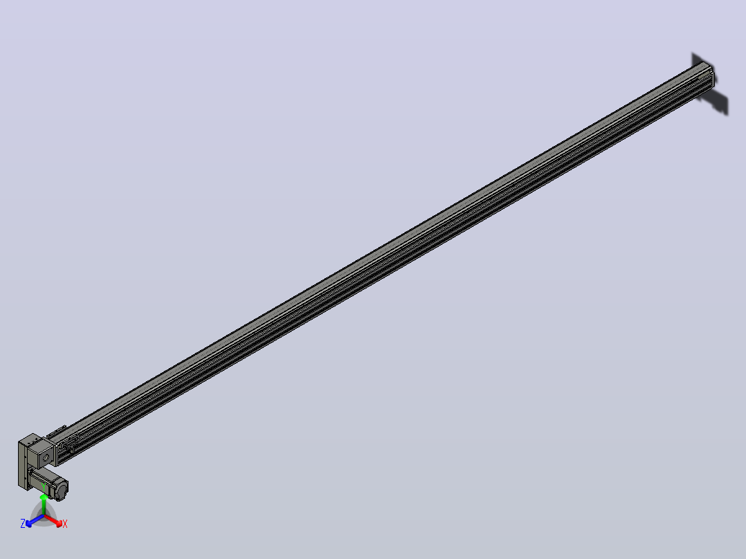皮带直线轴半封闭可选导轨TPA-HNB-65S-90-L2700-LP-C-P10-N3正等轴测图