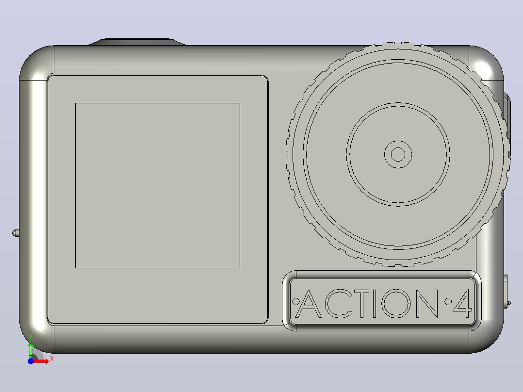 大疆ACTION4建模前视图