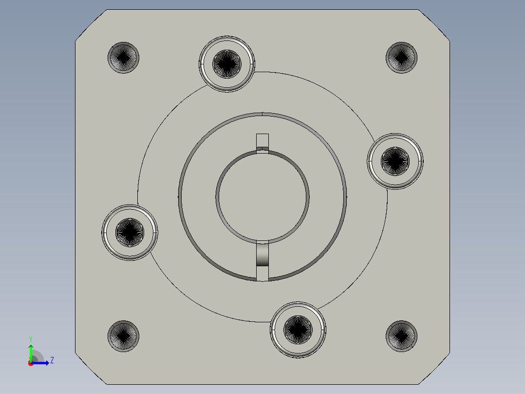间隙减速器gearbox_gbx060040k_gbk_060_055_0_f左视图
