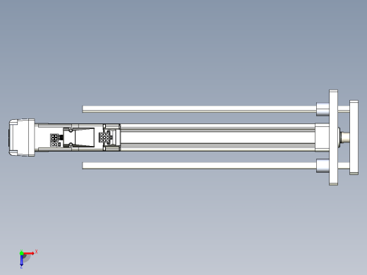 轻载电动缸TPA-ESR25-1002C-L300-MR-QDX-W-P10-C3俯视缩略图