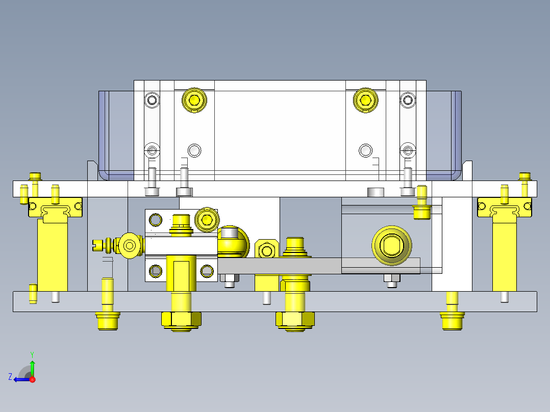 链条式卡盘机构右视图
