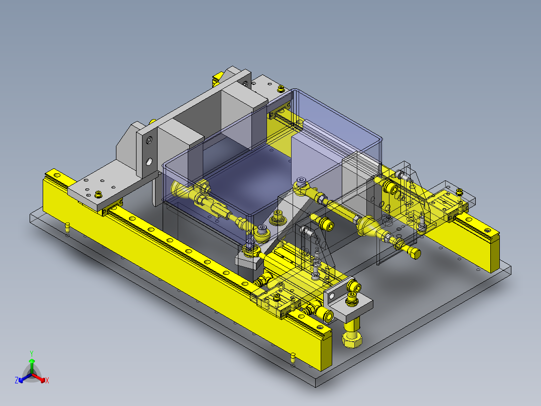 链条式卡盘机构正等轴测图