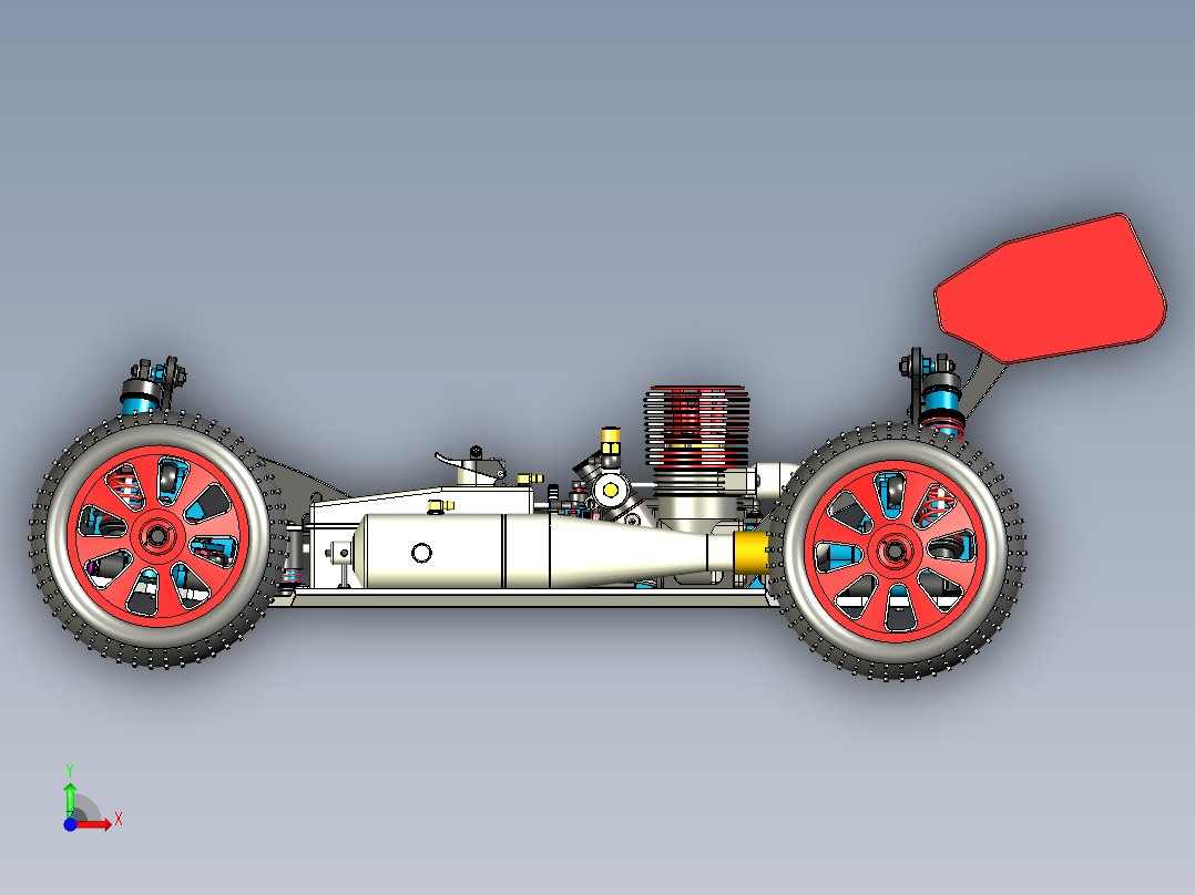 油动遥控赛车前视图