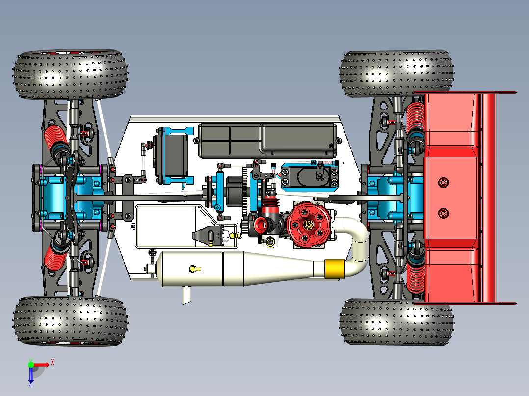 油动遥控赛车俯视图