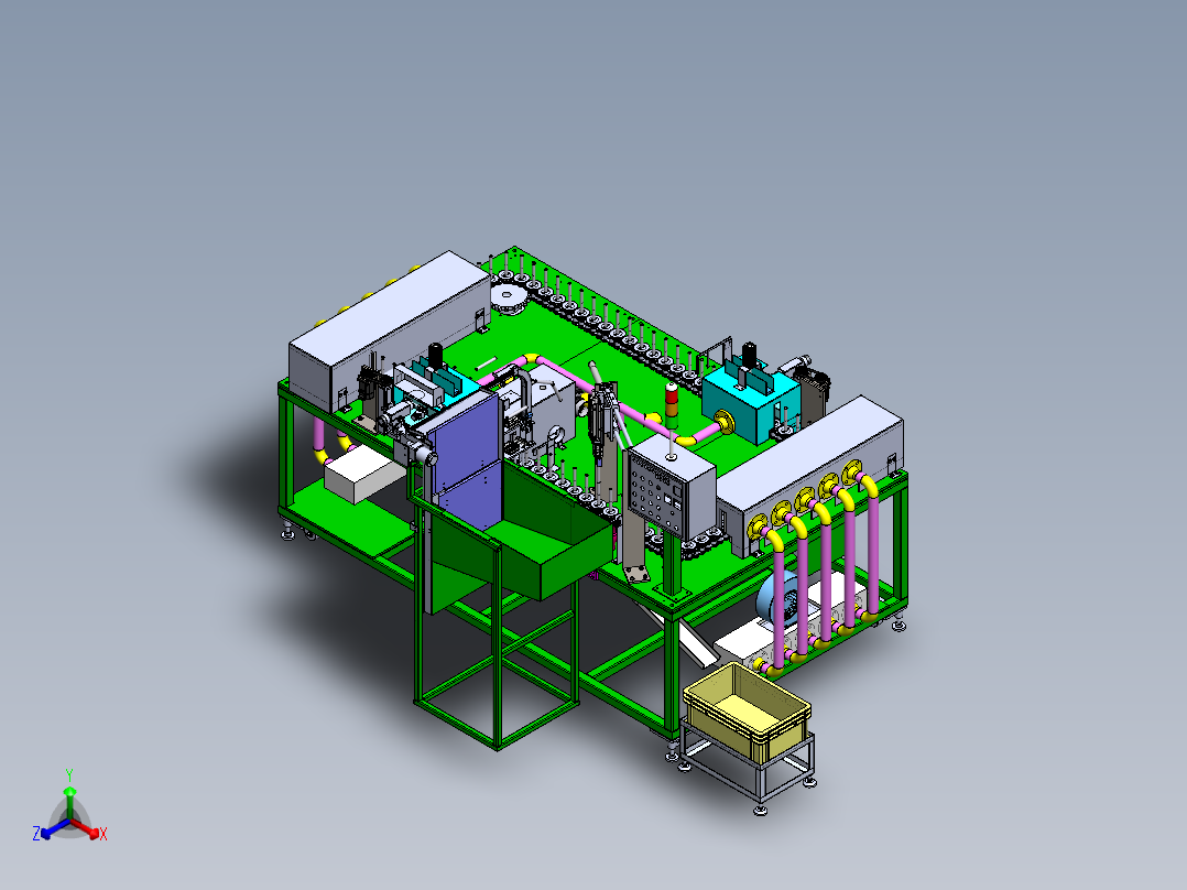 自动焊管机sw17可编辑正等轴测图