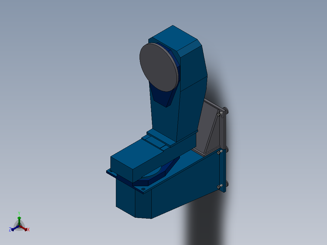 L型变位机正等轴测图