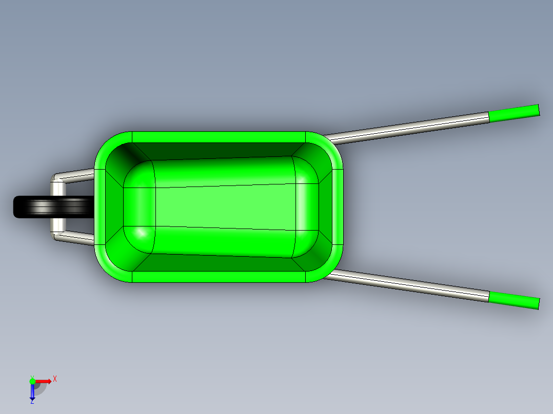 家庭园艺小推车俯视图