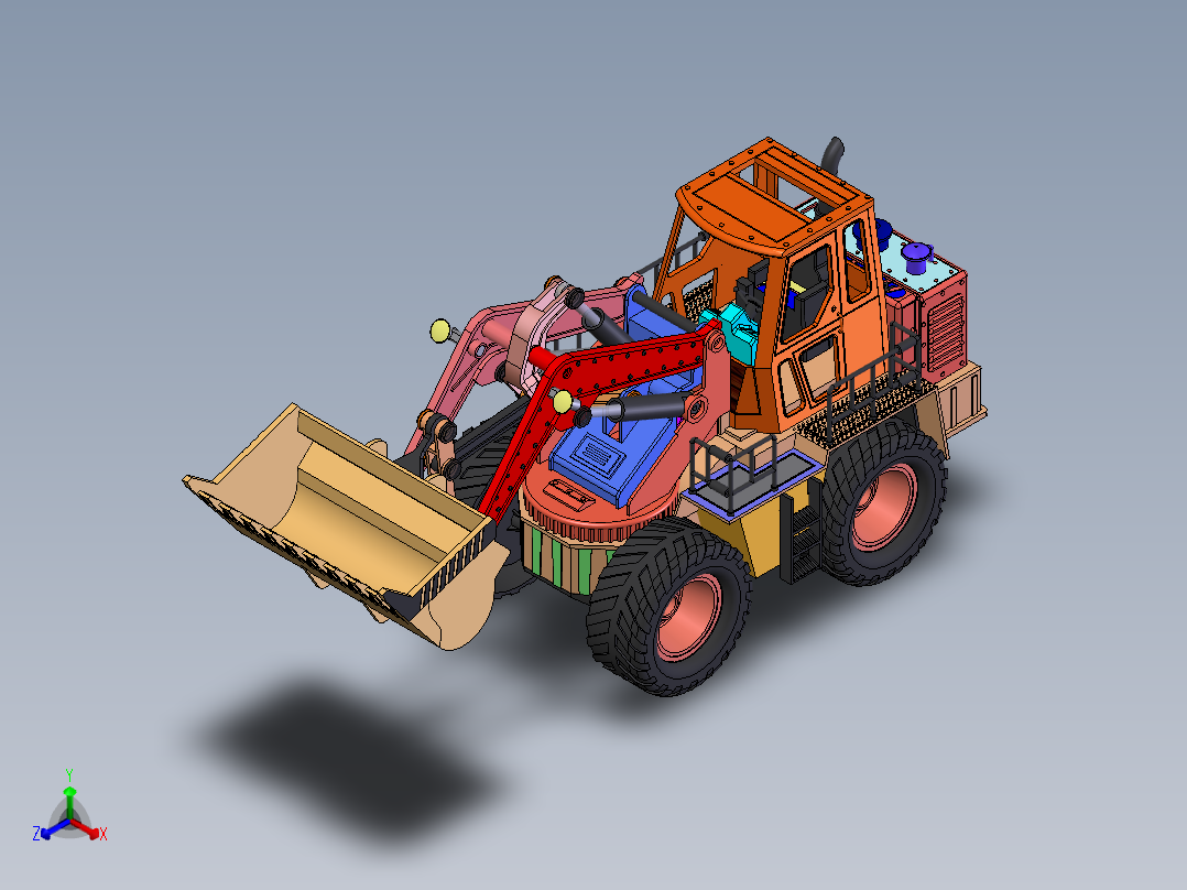 推土机6正等轴测图