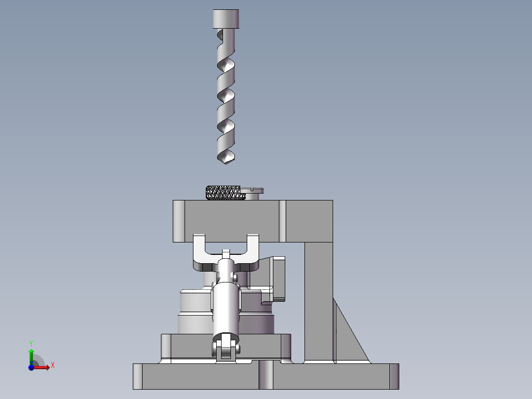 泵体零件的夹具设计【CAD及三维图纸+仿真】前视图