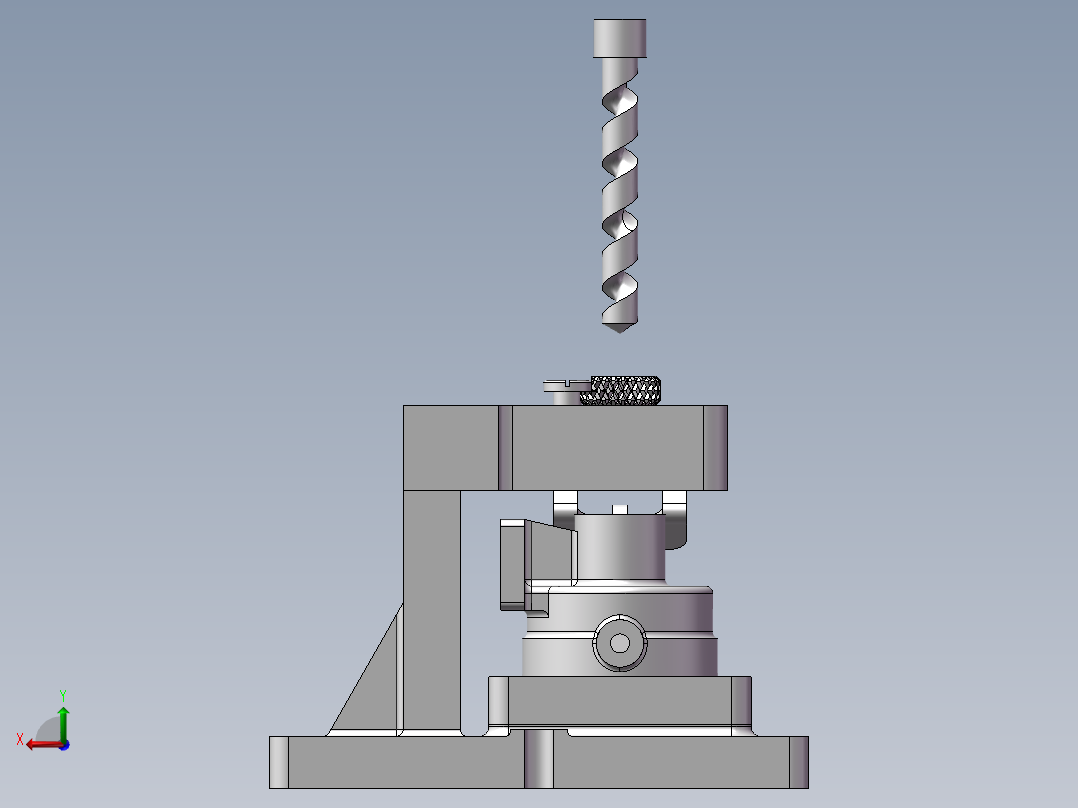 泵体零件的夹具设计【CAD及三维图纸+仿真】后视图