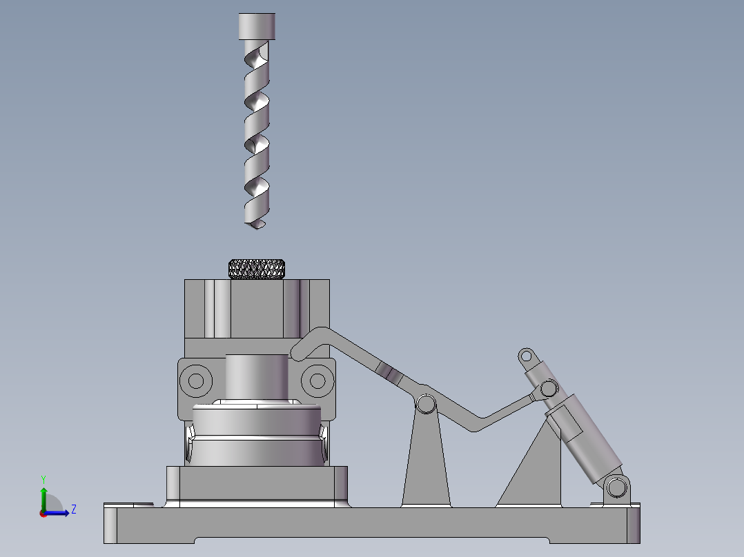 泵体零件的夹具设计【CAD及三维图纸+仿真】左视图