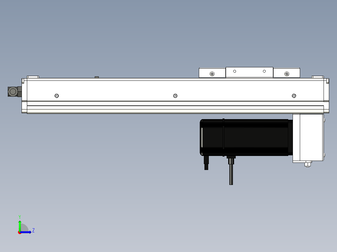 Toyo东佑达直线模组-ECH10-250-BM-100W+煞車左视图