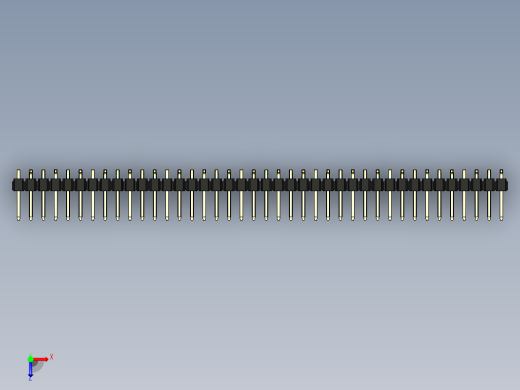 彩色公排针 100mil 2.54mm 系列-DS1022_black_40p_100mil_Type_SMT_R2_rev1.0俯视缩略图